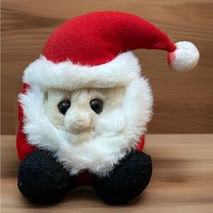 Vtg Swibco Puffkins Santa 5" Round Beanie Plush 1994 Plush Limited Edition